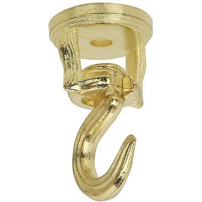 20-Die Cast Brass Finish 2/" Swivel 30# Capacity Planter Swag Hook 2//Pk N274902