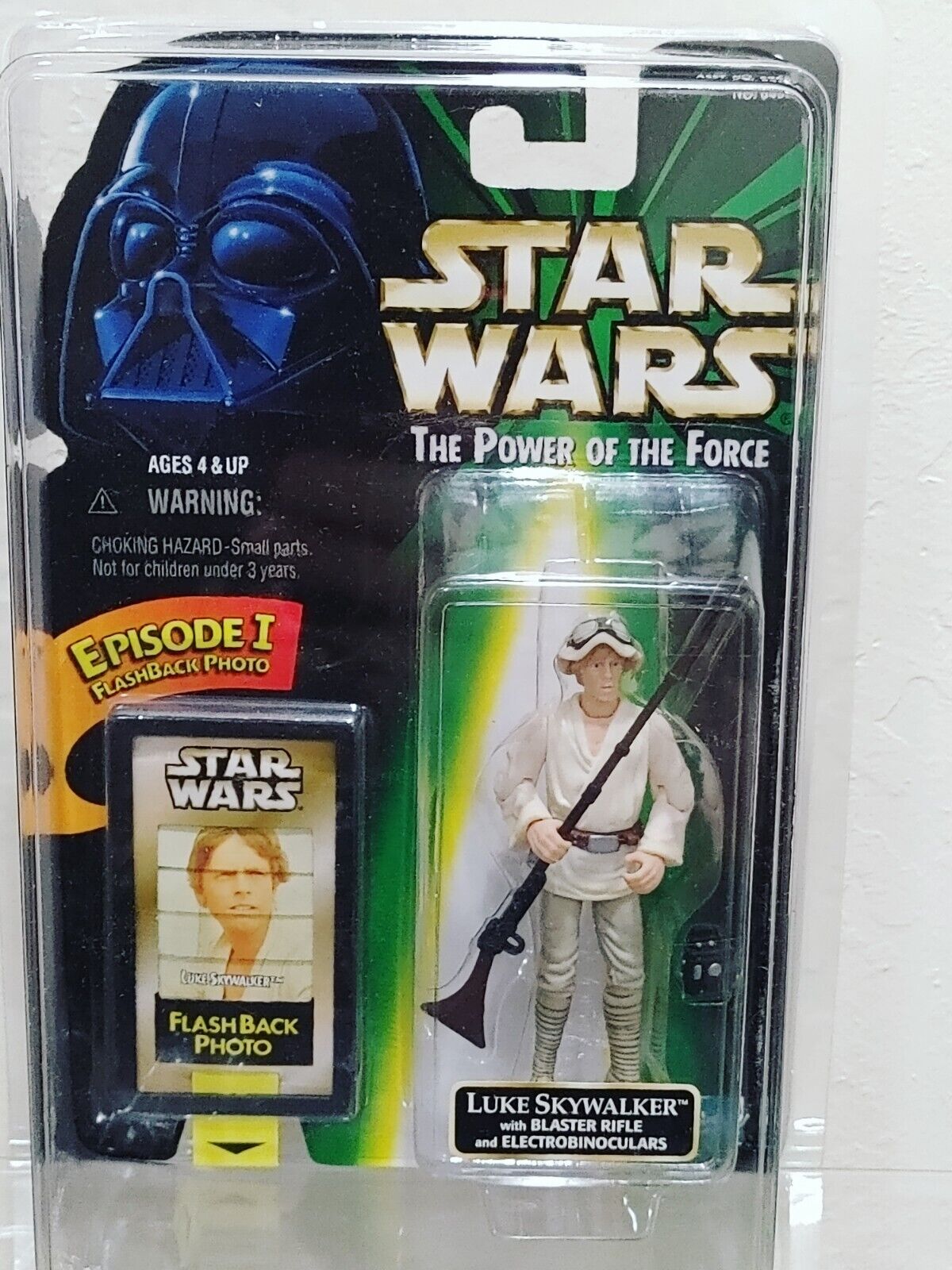 Star Wars Potf2 Luke Skywalker With Blaster Rifle Flashback Photo ~ Misp