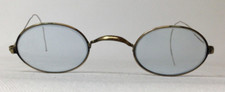 Antique Wire Rim oval Glasses with blue lenses, RARE, Likely 1920's, SUPER COOL