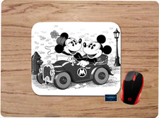 MICKEY MINNIE DISNEY INSPIRED BLACK  WHITE MOUSE PAD DESK MAT WORK OFFICE GIFT