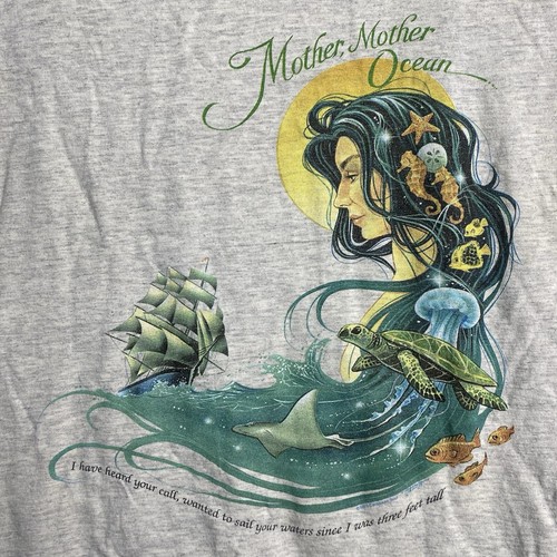 Vintage 1993 Caribbean Soul Mother Ocean Treasure Island Ship Shirt Men's Size M - Picture 10 of 20