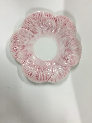 MOTTAHEDEH PINK CABBAGE DISH UNDERPLATE ~ Antique Italian Porcelain Plate 8 