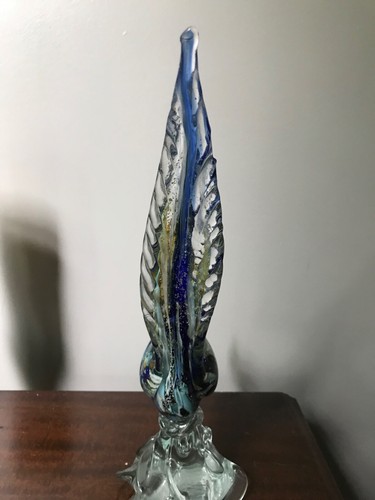 Beautiful vintage Murano Italy Glass Pheasant Bird Gold Flecks - Picture 11 of 11