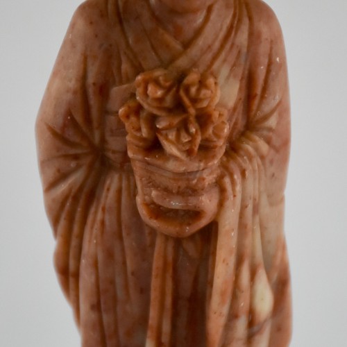 Figure of a Chinese soapstone Immortal Lan Caihe, circa 1900, Handcarved - Picture 6 of 9