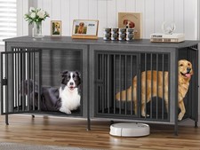 Dog Crate Furniture for 1 or 2 Dogs, Heavy Duty Single/Double Dog Crates