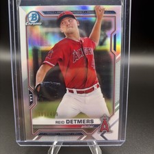 2021 Bowman Chrome “Refractor” Reid Detmers Card #BCP-26, Serially #’d 389/499