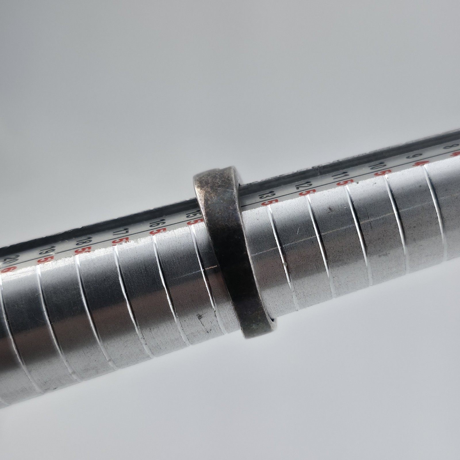 Sterling Silver Ring Solitaire Colorless Stone Si… - image 4