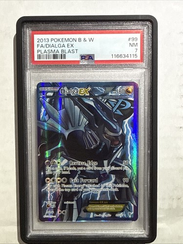Pokemon 2013 B&W Plasma Blast #99 Full Art Dialga EX PSA 7