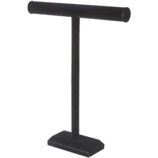 Plymor Black Velvet T-Bar Necklace Display Stand, 14" W x 18" H