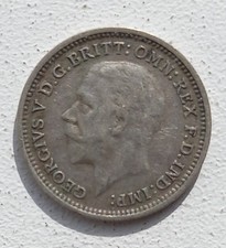 1935 George V Silver Threepence Coin | 3d Pre-Decimal Collectable Grade VF