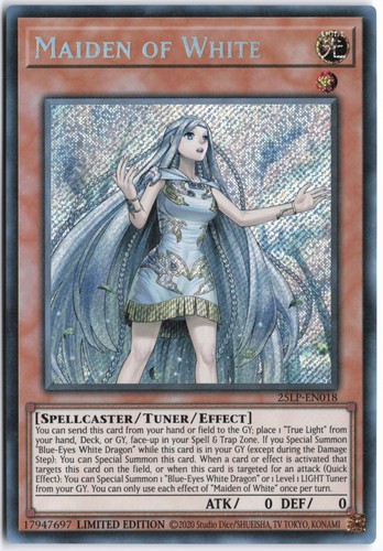 Maiden of White 25LP-JP018 YuGiOh Japanese World Championship 2025 Limited Pack card