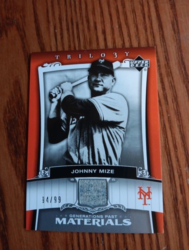 2005 Topps Generations Past Materials Johnny Mize PA-JM Limited Edition 94/99