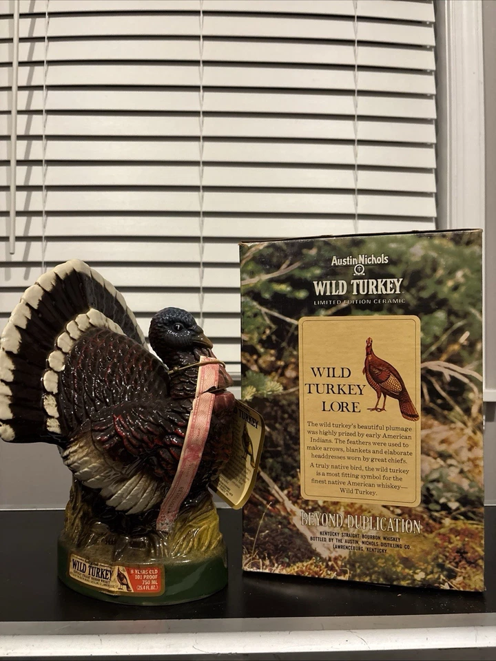 Jarra Wild Turkey Austin Nichols #8 Strutting edición limitada vacía con caja Foto 3 de 4