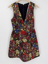 Alice + Olivia Kiro Floral Print Mini Dress Size 6 Cocktail Event Evening