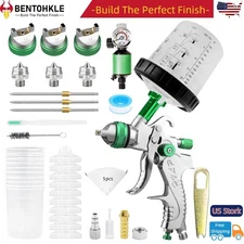 H2008 HVLP Auto Paint Air Spray Gun Gravity Feed 1.3/1.7/2.0 mm Nozzles - tools