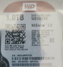 Western Digital 1TB 3.5" SATA HDD - WD10EFRX-68PJCN0, DCM: DANNNT2CHB
