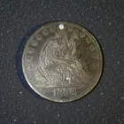 1858  50c Seated Liberty Silver Half Dollar
