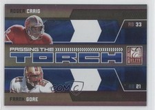 2009 Donruss Elite Passing the Torch Blue 38/199 Frank Gore Roger Craig HOF 0q4