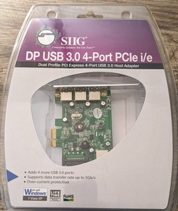SIIG 4-Port DP USB 3.0 PCIe S/N: BBG1135X0106 JU-P40212-S1