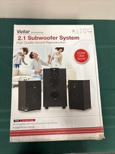 Vivitar 2.1 Subwoofer Speaker System V79033N Computer Laptop MP3 Player Tablet