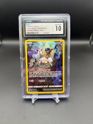 Mew GG10/GG70 Crown Zenith Galarian Gallery Ultra Rare Holo CGC 10 Pokémon Card