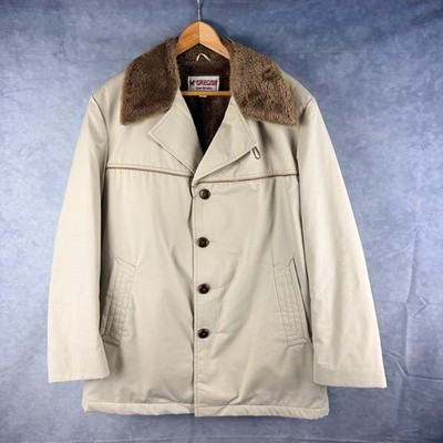 Vintage McGregor Coat Mens 42 Faux Fur Lined Western Ranch Made In USA 70s