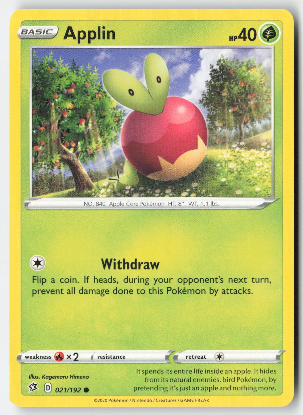 Pokemon - Applin (21) #021/192 - RCL Common
