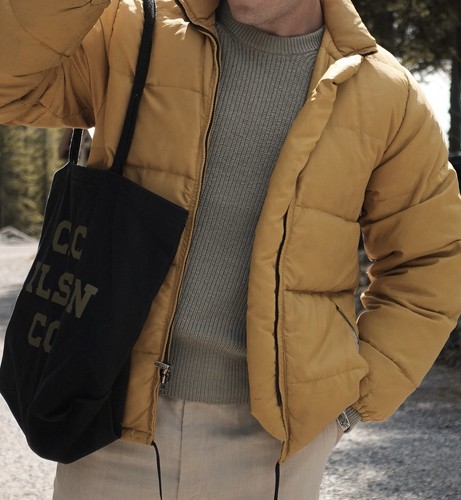 Vintage 70s Mustard Yellow Frostline Kit Yellow Puffer Jacket