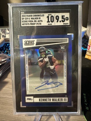 Kenneth Walker III [Signature Artist's Proof] #329 2022 Panini Score card