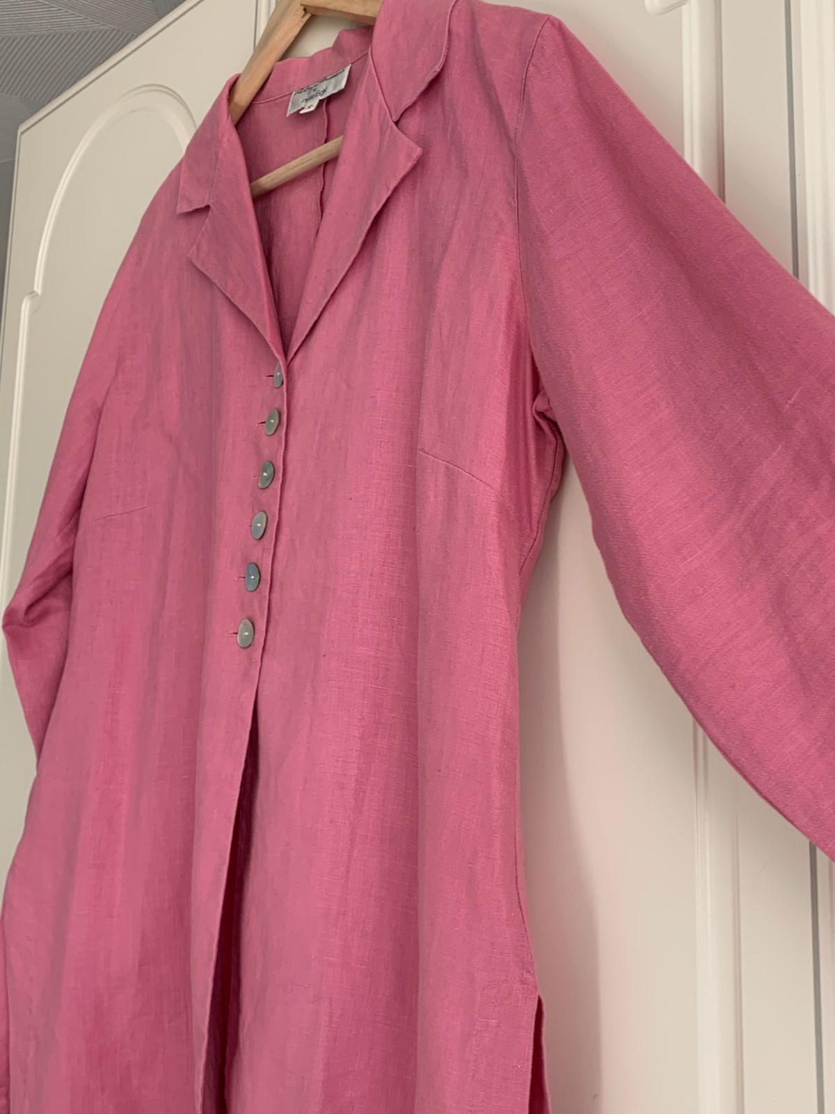 Phase Eight Patsy Seddon Pink Linen Collared  V-N… - image 8