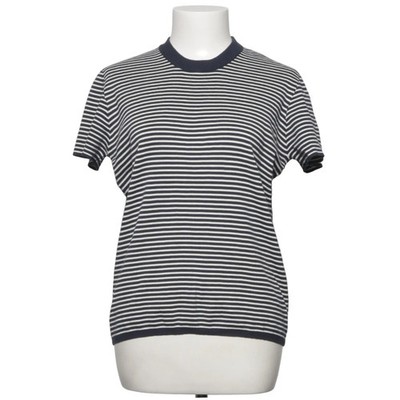 Reserved, T-shirt, Größe: L, Blau/Weiß, Baumwolle, Streifen, Feinstrick #9Wy