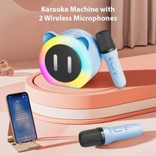 Karaoke Machine With 2 Wireless Microphones BT Microphone And Speaker KTV OSOT