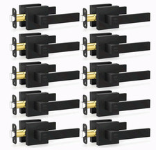 Estmoon 10 Pack Matte Black Privacy Door Hand...