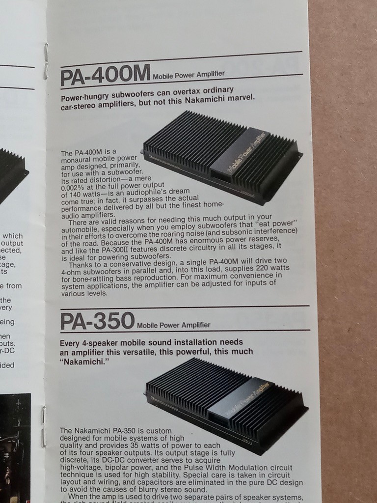 Nakamichi PA-400M mobile power amplifier. | eBay