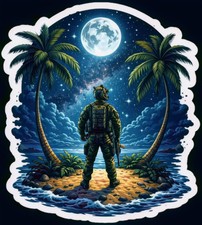 Tacticool Sticker Vinyl Decal Military Surfer Dude Car Truck Window