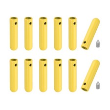 12 Pcs Shoelace Tips with Screw, Alloy 25mm Aglets End Tip Yellow
