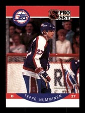  1990 Teppo Numinnen 334 Jets 27 Pro Set Hockey Sports Trading Card 