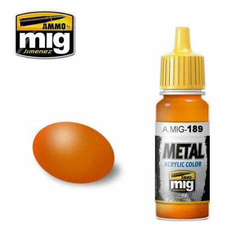 Ammo MIG 189 - Acrylic Paint Metallic (17ml) - Metallic Orange