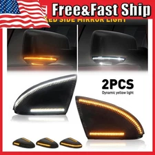 For Dodge RAM 1500-3500 Switchback LED Side Mirror Turn Signal Light Puddle Lamp