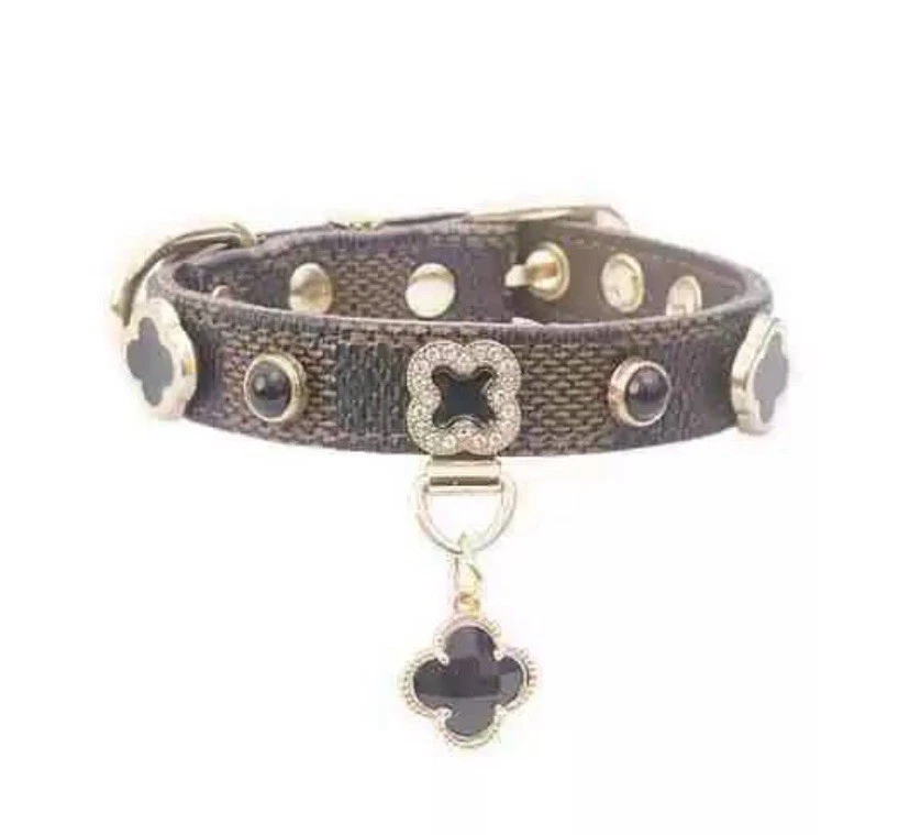 Dog Collar~*~Luxury Pet Collar Puppy Kitten~*~Cat Collar Size Small -Brown