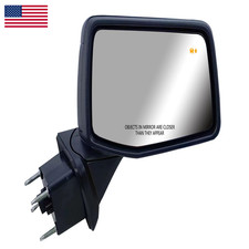 Longling Replacement Passenger Right Side Door Mirror Power Heated Glass Chrome