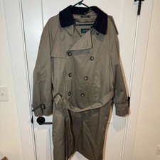 Vintage Lauren Ralph Lauren Men  s Double Breasted Trench Coat. Removable Liner