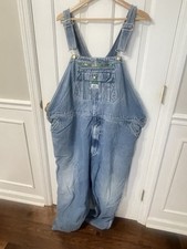 VTG LIBERTY Blue Denim Overalls Cotton Bib Overalls Size 50x32 Workwear