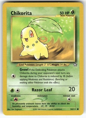 Chikorita (54) Neo Genesis Common Pokemon Near Mint or Better
