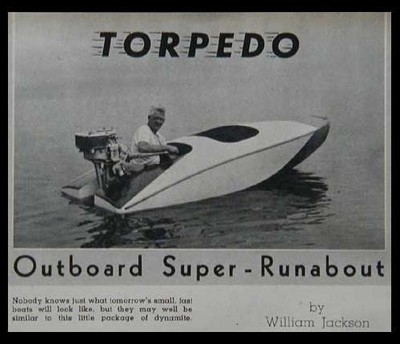 13' Twin Cockpit Runabout *Torpedo* 1943 How-To build PLANS