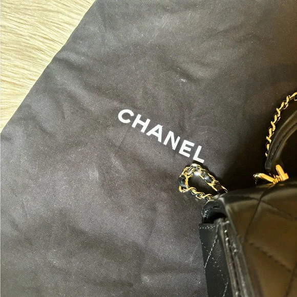 Mini Rectangular Flap Bag with Top Handle in Blac… - image 6