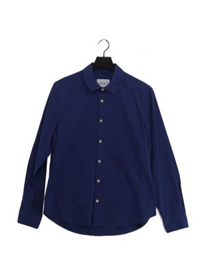 Albam Herren Hemd S Blau 100% Baumwolle Basic