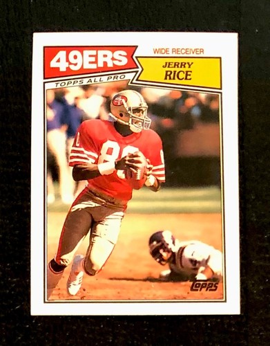 Jerry Rice All Pro Rookie 1987 Topps Jerry Rice All-Pro #115 (San Francisco 49ers) FOOTBALL π NFL ...