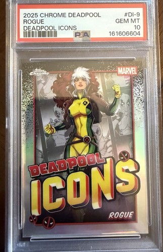 Rogue Topps Chrome PSA 10 2025 Deadpool Icons Marvel Wolverine DI-9 POP 1
