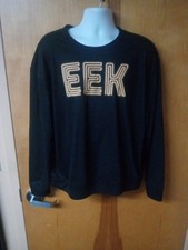 Hyde Eek Men's Size XL Black Glow In The Dark Halloween Sleep Shirt